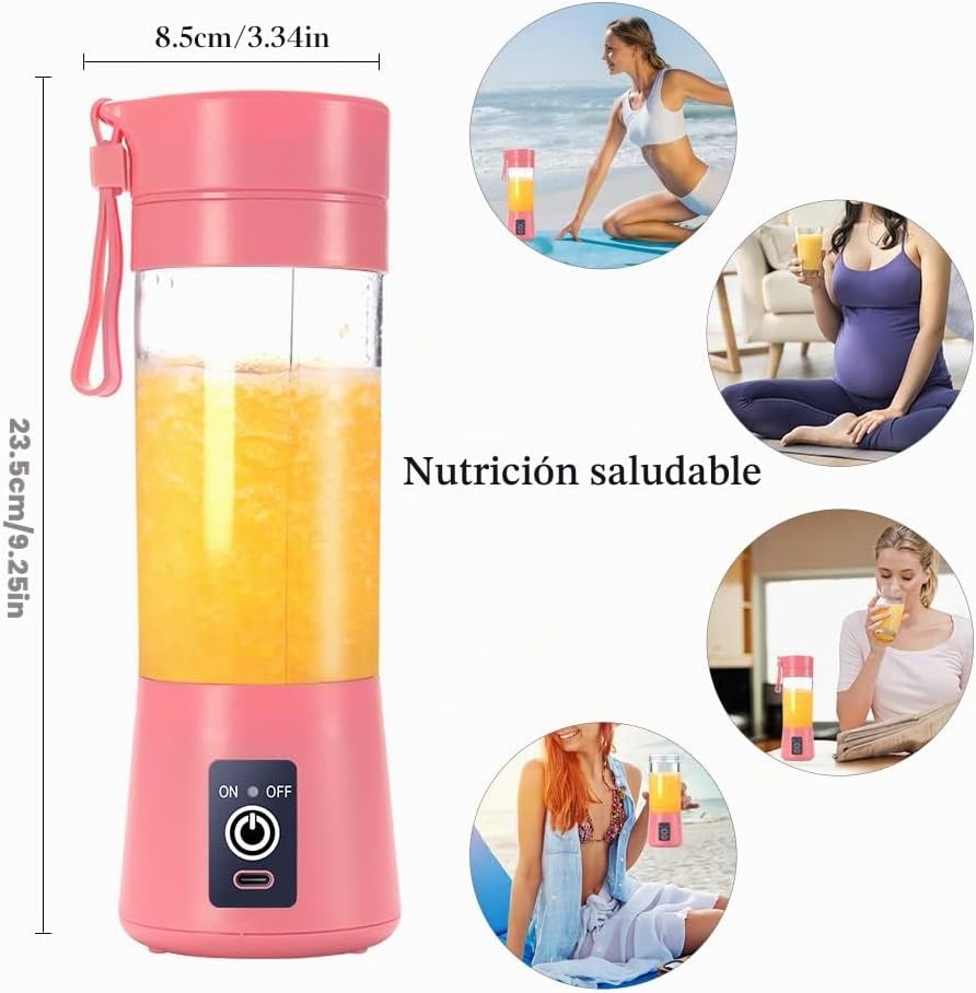 Licuadora portátil USB BlendGo™: prepara batidos frescos en cualquier lugar y en cualquier momento